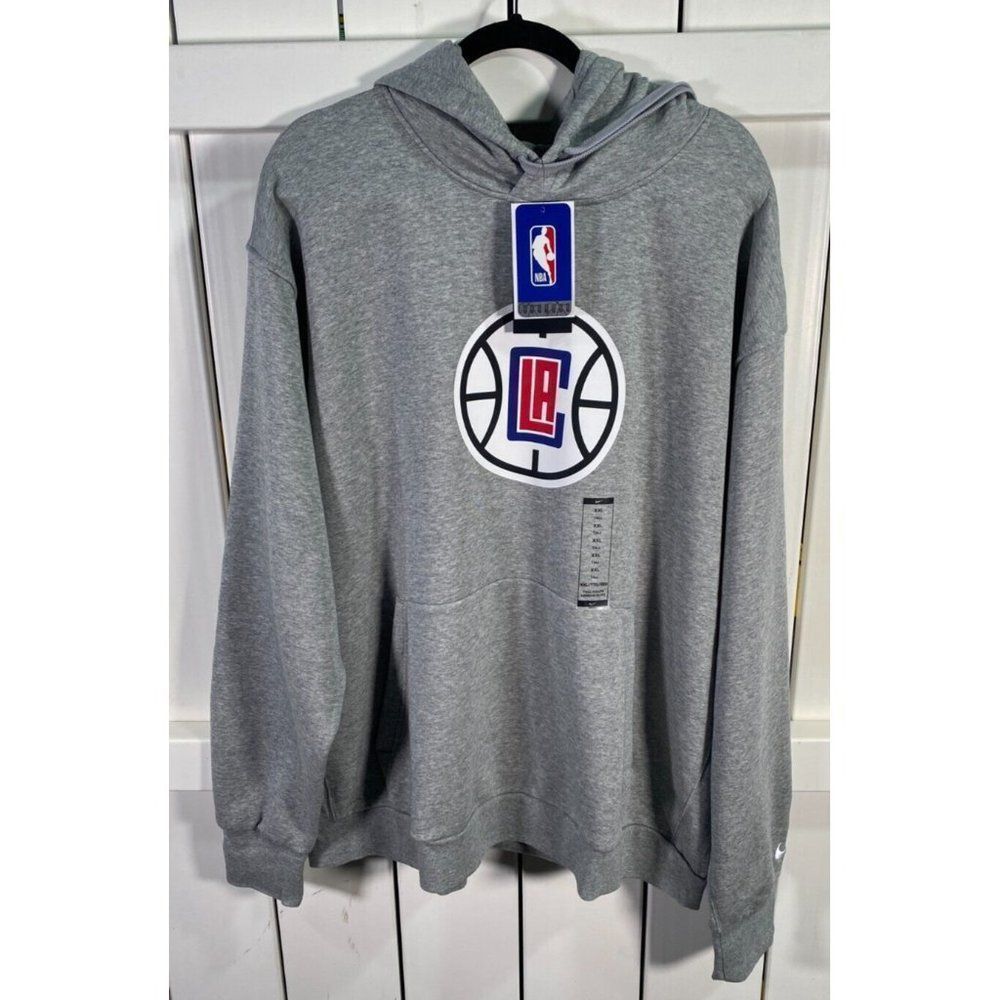 New With Tags - Nike - "Los Angeles Clippers" Hoodie - Gray - Loose Fit XXL-Tall